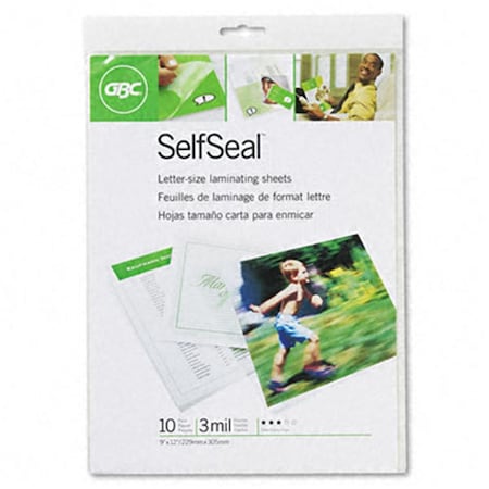 Quartet SelfSeal Clear Laminating Pouches  3mm  9 x 12, 10PK 3747308