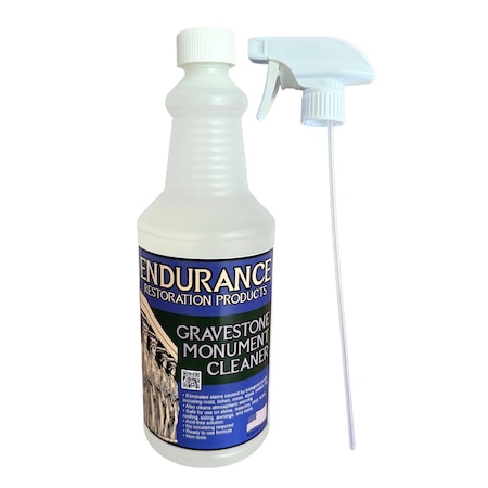 Endurance Restoration Products Gravestone and Monument Cleaner, Quart Spray Bottle EGMCQ