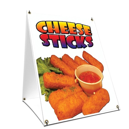 Signmission Cheese Sticks, 36 Inch x 24 Inch A-frame Yard Sign, Plastic Sign SBC-2436-Cheese Sticks