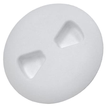 Superjock 6 in. Low Profile Screw Out Textured Deck Plate with Molded Gasket, Polar White SU2054193