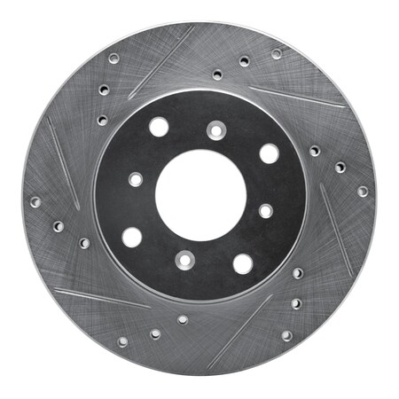 Dynamic Friction Co DFC Brake Rotor - Drilled and Slotted - Silver 631-59021L