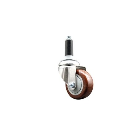 Service Caster 3 Inch 316SS Maroon Polyurethane Wheel Swivel 1-1/8 Inch Expanding Stem Caster SCC-SS316EX20S314-PPUB-MRN-118
