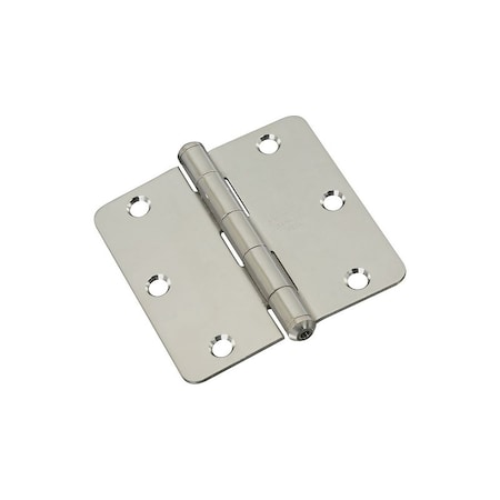 National Hardware Door Hinge, 3-1/2 in H Frame Leaf, Stainless Steel, Stainless Steel, Full-Mortise Mounting N225-946