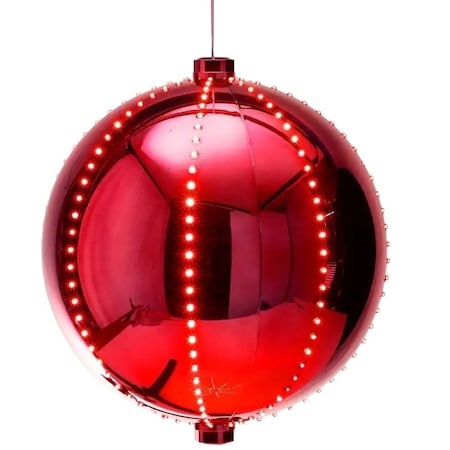 Hometown Holidays Bulb, Plastic, Red, Internal 60832