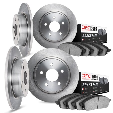 Dynamic Friction Co DFC Rotors with 5000 Advanced Brake Pads 6504-52019