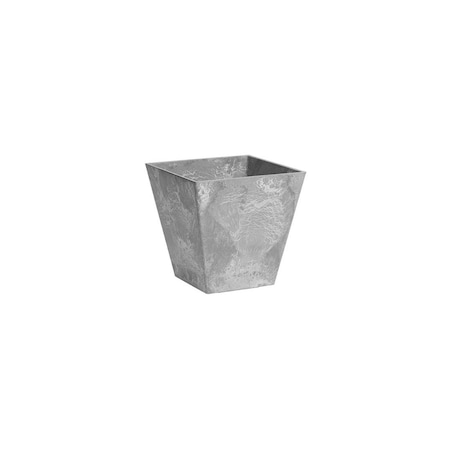 Artstone Ella Planter, Resin & Natural Stone, Gray, 10-In. Sq. 35100
