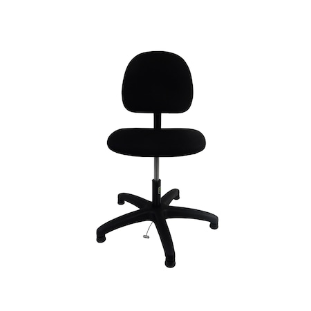 Shopsol Desk Chair ESD Chair, 16" to 21" Height, Fabric, Blue 1010452