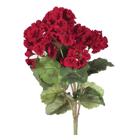 Vickerman 18 in. Red Geranium Bush, 4PK FQ173101-4