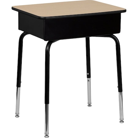 Flash Furniture Student Desk with Open Front Metal Book Box - Natural FD-DESK-GG