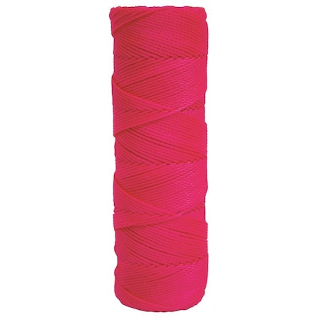 Kraft Tool Kraft Tool Fluorescent Pink Twisted Nylon Line - 350' Tube BC358