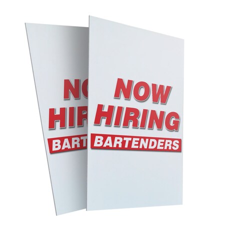 Signmission Bartenders, Plastic Signs Only 24 Inch x 36 Inch, Corrugated Plastic, 2PK CSB-2436-2PACK-BARTENDERS