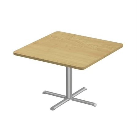 Correll Square Cafe Table, 42 in W, 42 in L, 29 in H, Particleboard Top, Fusion Maple SXT42S-16-98-16