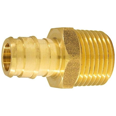 Apollo Valves Pipe Adapter, 12 in, PEXA Barb x MPT, Brass, 200 psi Pressure EPXMA1212