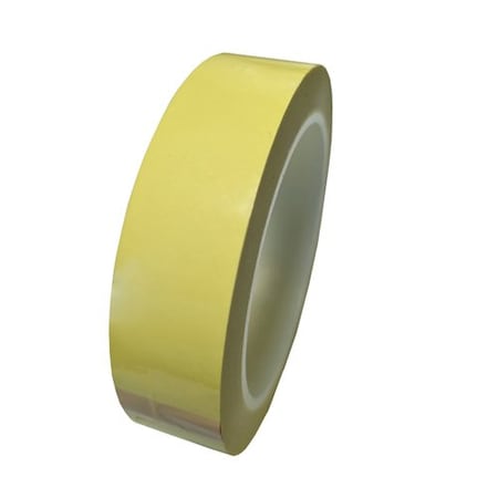 Bertech 1 Mil Yellow Polyester Masking Tape with Acrylic Adhesive, 1/8 In. Wide x 36 Yards Long YPTA1-1/8