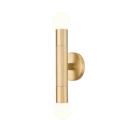 Z-Lite Stari 2-Light Wall Sconce, 5 in W, Modern Gold 1956-2S-MGLD