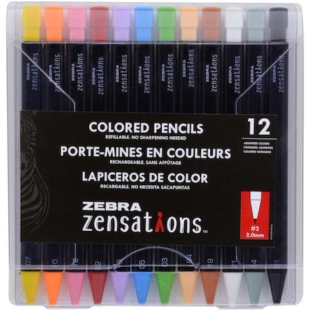 Zebra Pen Zensations Colored Pencil Assorted 12Pk 08112