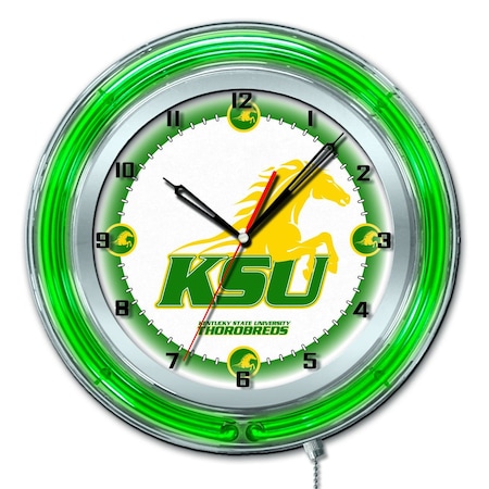 Holland Bar Stool Co Kentucky State University Double Neon 19" Clock Clk19KYStUn