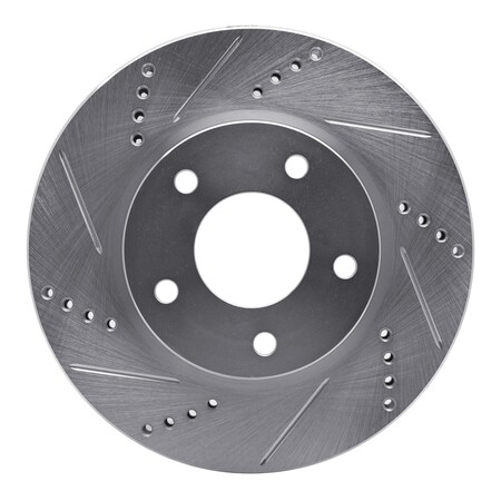 Dynamic Friction Co BRAKE ROTOR DRILLED AND SLOTTED SILVER 631-40024L