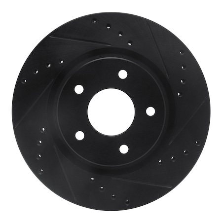Dynamic Friction Co DFC Brake Rotor - Drilled and Slotted - Black 633-67106R