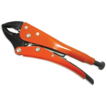 Cromo 10 in. Curved Jaw Epoxy Locking Pliers, Orange CR2521370