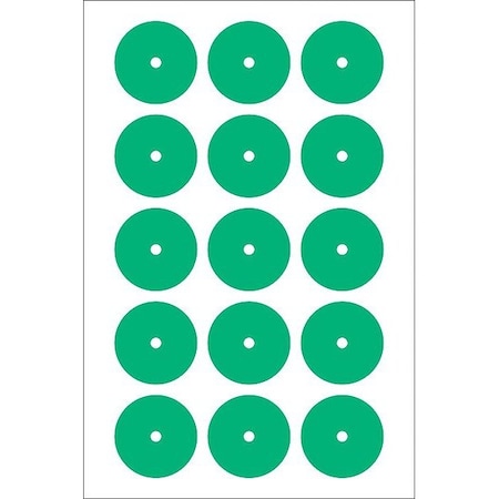 Accuform Gauge Marking Labels, 2" dia., Green, PK15 GML102GN