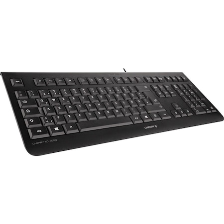 Cherry Keyboard, Wired, 17-3/5"Wx6-1/5"Lx1-1/10"H, Black JK-0800EU-2