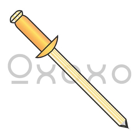Oxoxo 1/8X.06-.12 Copper Rivet With Brass Mandrel, 10000PK 545088