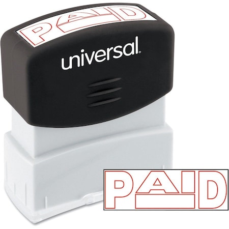 Universal Message Stamp, PAID, Pre-Inked/Re-Inkable, Red UNV10062***