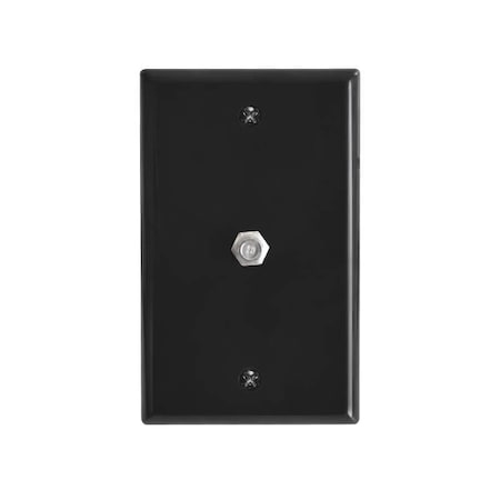 Newhouse Hardware Black TV Cable Wall Plate TVP-BK-01