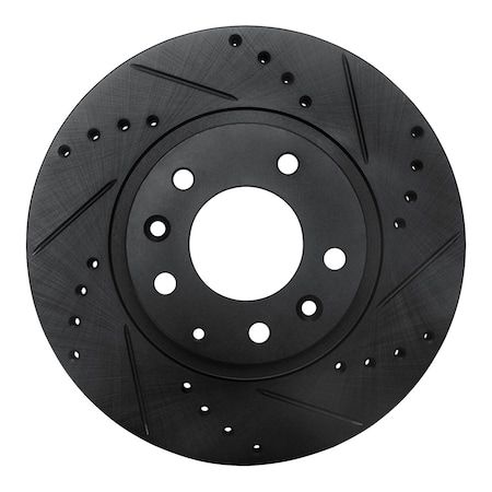 Dynamic Friction Co DFC Brake Rotor - Drilled and Slotted - Black 633-80047R