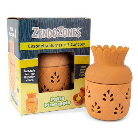 Jt Eaton ZendoZones Citronella Burner - Patio Pineapple 18P-PP