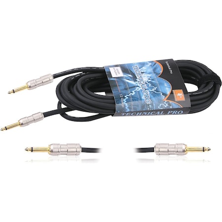 Technical Pro cqq12100 .25 in. to Banana Speaker Cables 50 ft. Feet 16 Gauge cqq12100