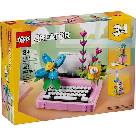Lego Creator Typewriter with Flowers Building Toy Multi 363 pc 31169