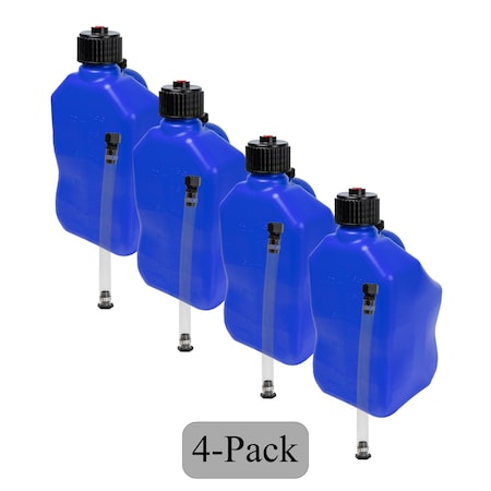 Bushman U-Jug Multi-Purpose 5.5 Gallon Utility Storage Jug - Blue - 4 Pack UJUG-BLUE-4PK