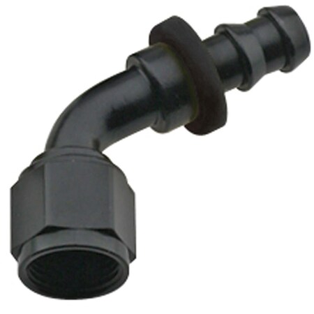 Geared2Golf 206008-BL 60 deg 8000 Series Push-Lock -08 AN Race Hose End, Black GE3637189