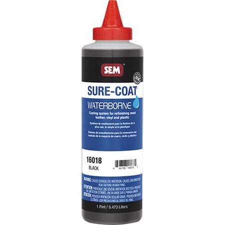 Sem Sure-Coat Waterborne Mixing System, 1 Pint Can, Black, Liquid 16018
