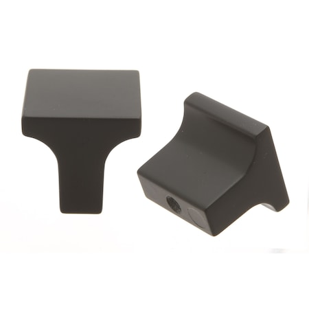 Pride Industrial 1in Square Miami Cabinet Knob Matte Black Finish K83125BK