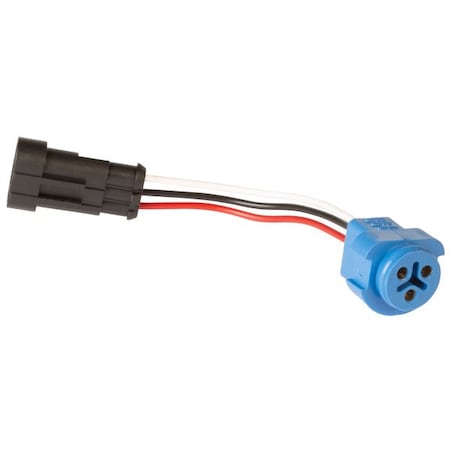 Grote Lighting 3-Way Hard Shell Adapter Plug, 18 GA, 6in Length, Male Pin Connector, 3-Wire,  67006