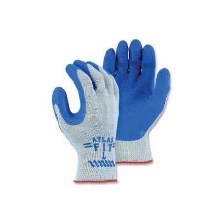 Majestic Atlas Palm Dipped Gloves, 9/Medium, Gray with Blue Coating, 12PK 472-3385/9