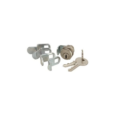 National Brand Alternative Zinc Alloy Mailbox Lock Brushed Nickel 901028