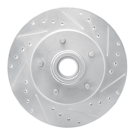 Dynamic Friction Co DFC Brake Rotor - Drilled and Slotted - Silver 631-51000R