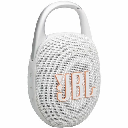Jbl Portable Speaker with Bluetooth, built-in battery, waterproof and dustproof feature JBLCLIP5WHTAM
