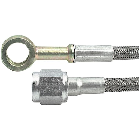 Powerhouse Brake Line 18 in. 3-AN Straight End with 10 mm Banjo Fitting PO3627011