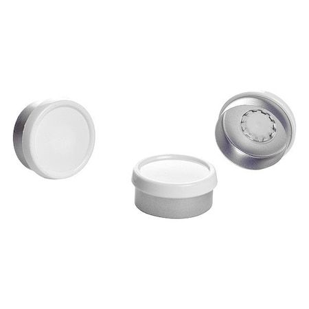 Kimble Chase Lab Bottle Caps, White, 20 mm Dia, PK1000 73843A-20