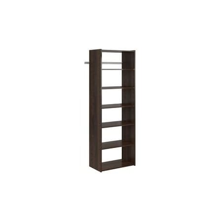Easy Track Essential Shelf Tower Closet Organizer Kit, Truffle PH38-TR