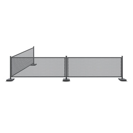 Factory 2U Commercial Patio Gray Aluminum Bar Restaurant Fence Kit, 23ft L, 34in H, Flexible Layout, Powdercoat w/ UV Topcoat 805682
