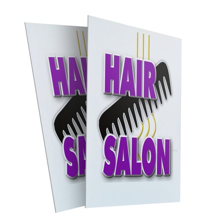 Signmission Hair Salon, Plastic Signs Only 24 Inch x 36 Inch, Corrugated Plastic, 2PK CSB-2436-2PACK-Hair Salon