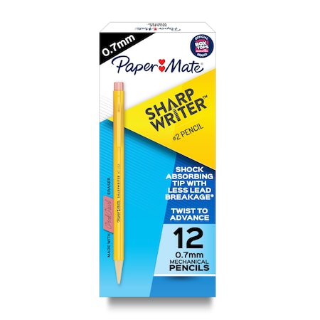 Paper Mate Pencil, Eraser Included, Standard, HB, PK12 3030131C