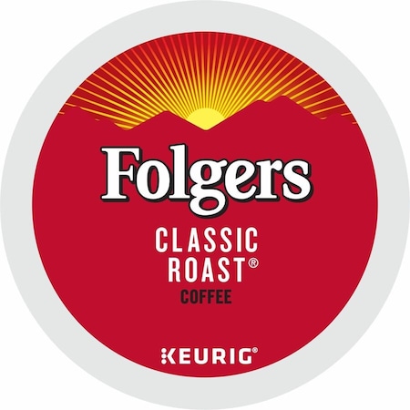 Folgers Folger K-Cup Classic Roast Coffee, Compatible with Keurig K-Cup Brewer, American, Medium, 24, 4PK 5000368730
