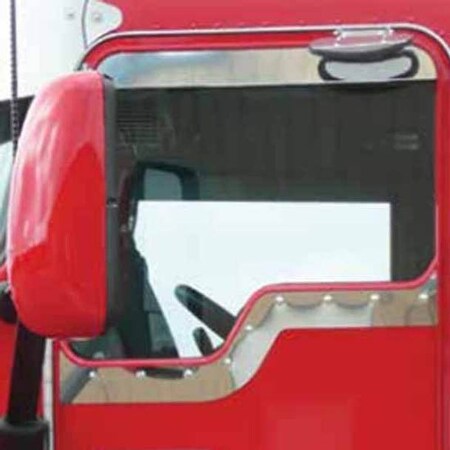 Replacement For Kenworth W900B Aerocab Year 2023 Stainless Steel Dimpled Slim Style Contoured Under